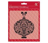 Xcut 6x6" Foliage Bauble Embossing Folder, DIY Arts & Craft Accessories, Card Making Supplies, Embossing Decoration, Scoring Supplies & Crafting Tool Accessories, Scrapbooking, Embossing Ink Pads