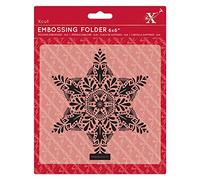 Xcut 6x6" Foliage Star Embossing Folder, DIY Arts & Craft Accessories, Card Making Supplies, Embossing Decoration, Scoring Supplies & Crafting Tool Accessories, Scrapbooking, Embossing Ink Pads