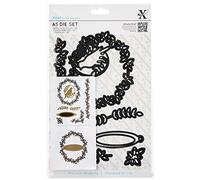 XCUT 8-Piece Steel A5 Leaf Borders Die Set, Black