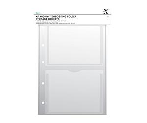 Xcut A4 Storage Wallets 5 Pieces With A5 Pockets Clear Plastic, For Storage Folder, Organise & Store Cutting Dies, Stamp, Embossing Folders, Card, Paper, Art Craft Storage, Scrapbooking, Die Organiser