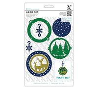 Xcut A5 Dies, Winter Woodland Bauble 7 Pieces, Carbon Steel, Art & Craft, Cutting Tool, Beautiful Decoration, Card Making, Gift Tag Wrapping, Scrapbooking, Invitation Making, Crafters Companion