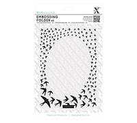 Xcut A5 Embossing Folder Swallow Frame, DIY Arts & Craft Accessories, Card Making Supplies Embossing Decoration, Scoring Supplies & Crafting Tool Accessories, Scrapbooking, Embossing Ink Pads