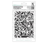 Xcut A6 Craft Embossing Folder Festive Florals Design, for Card Making, Decoration, Scrapbooking, Stamping, Suitable with Most Cutting Machines, Craft Supplies for Birthday, Christmas, Wedding