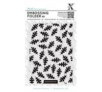 XCUT A6 Oak Leaf Pattern Embossing Folder, Black