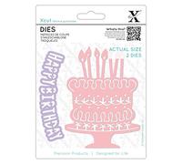 Xcut Dies, Birthday Cake, 2 Pieces, Carbon Steel, Art & Craft, Cutting Tool Supplies, For Beautiful Decoration, Card Making, Gift Tag, Wrapping, Scrapbooking, Invitation Making, Crafters Companion