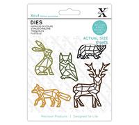 Xcut Dies Geometric Tropical Animals, Carbon Steel, Art & Craft, Carbon Cutting Tool Supplies Beautiful Decoration, Card Making, Gift Tag, Wrapping, Scrapbooking, Invitation Making, Crafters Companion