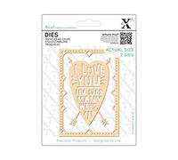 Xcut Dies I Love You, 2 Pieces, Carbon Steel, Art & Craft, Cutting Tool Supplies, For Beautiful Decoration, Card Making, Gift Tag, Wrapping, Scrapbooking, Invitation Making, Crafters Companion