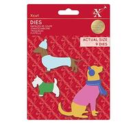 Xcut Dies, Winter Dogs, Carbon Steel, Art & Craft, Cutting Tool Supplies, For Beautiful Decoration, Card Making, Gift Tag Wrapping, Scrapbooking, Invitation Making, Crafters Companion