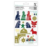 Xcut Large Dies Nativity, Carbon Steel, Art & Craft, Cutting Tool Supplies, Beautiful Decoration, Card Making, Gift Tag Wrapping, Scrapbooking, Invitation Making, Crafters Companion