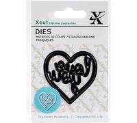 Xcut Mini Die Love You Heart, Carbon Steel, Art & Craft, Carbon Cutting Tool Supplies, For Beautiful Decoration, Card Making Gift Tag, Wrapping, Scrapbooking, Invitation Making, Crafters Companion