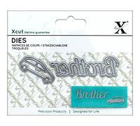 Xcut Mini Sentiment Die Brother 2 Pieces, Carbon Steel, Art & Craft Carbon Cutting Tool Supplies For Beautiful Decoration, Card Making Gift Tag, Wrapping, Scrapbooking, Invitations, Crafters Companion