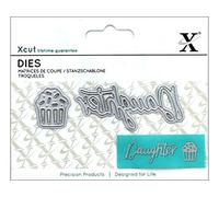 Xcut Mini Sentiment Die Daughter 2 Pieces, Carbon Steel Art & Craft Carbon Cutting Tool Supplies For Beautiful Decoration, Card Making Gift Tag, Wrapping, Scrapbooking, Invitations, Crafters Companion
