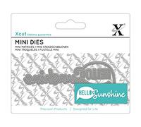 Xcut Mini Sentiment Die Hello Sunshine, Carbon Steel, Art & Craft, Carbon Cutting Tool Supplies, Beautiful Decoration, Card Making Gift Tag, Wrapping, Scrapbooking, Invitations, Crafters Companion
