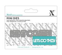 Xcut Mini Sentiment Die Let's Do This! Carbon Steel, Art & Craft, Carbon Cutting Tool Supplies, For Beautiful Decoration, Card Making Gift Tag, Wrapping, Scrapbooking, Invitations, Crafters Companion