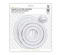 Xcut Shape Cutter System 7 Pieces Oval & Circle Tracks & Cutter Carriage, Hand Tools For Paper Craft, Christmas, Wrapping