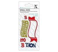 Xcut Small Dies, Festive Sentiments 6 Pieces, Carbon Steel, Art & Craft, Cutting Tool, For Beautiful Decoration, Card Making, Gift Tag Wrapping, Scrapbooking, Invitation Making, Crafters Companion