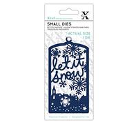 Xcut Small Dies, Let It Snow Tag, Carbon Steel, Art & Craft, Cutting Tool, For Beautiful Decoration, Card Making, Gift Tag Wrapping, Scrapbooking, Invitation Making, Crafters Companion