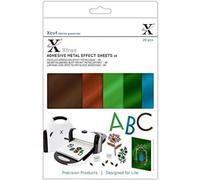 Xcut Xtras A5 Adhesive Metal Effects Sheets 20 Pieces, Natural Colours, Art Craft, Adhesive Sheets For Craft Projects Card Making, Scrapbooking Supplies, Sticky Back Sheets, Glitter Holographic Effect