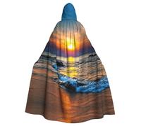 Xcwzbls Adult Halloweenlast Sun Rays Of Over The Sea Waves Hoodie Cloak,Vampire Witch Cape, Fancy Dress Costume For Christmas Party Carnival