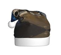 Xcwzbls Airplane In The Evening Light Christmas Hat For Adult Red Santa Hat Father Fun Festive Headwear Xmas Office Party Accessories