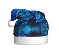 Xcwzbls Blue Fishes Ocean Christmas Hat For Adult Red Santa Hat Father Fun Festive Headwear Xmas Office Party Accessories