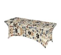 Xcyswbz Dog Bones Paw Rectangle Tablecloths,Resistant Spill Proof Table Covers Dust-Proof Table Tops For Kitchen Dining