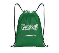 Xcyswbz Flag Of Saudi Arabia Drawstring Backpack Sports Gym Bag,Lightweight Sackpack For Shopping Yoga Swimming Beach Travel