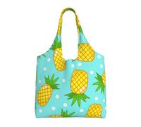 Xcyswbz Fresh Pineapple Single-Shoulder Canvas Bag,Large Capacity Reusable Grocery Shopping Bag,Women'S Handbag Tote Travel
