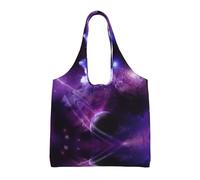 Xcyswbz Galaxy Starry Space Purple Starry Single-Shoulder Canvas Bag,Large Capacity Reusable Grocery Shopping Bag,Women'S Handbag Tote Travel
