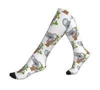 Xcyswbz Hugging Tree Koala Sports Compression Socks For Men Women,Flight Socks,Knee High Sock For Running, Travel,Pregnancy