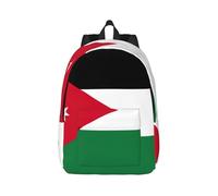 Xcyswbz Jordanian Flag Canvas Backpack Lightweight Travel Daypack Laptop Backpack College Student Rucksack For Men Women