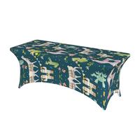 Xcyswbz Llama Animal Alpaca Tropical Cactus Rectangle Tablecloths,Resistant Spill Proof Table Covers Dust-Proof Table Tops For Kitchen Dining