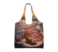 Xcyswbz Ocean Tide Single-Shoulder Canvas Bag,Large Capacity Reusable Grocery Shopping Bag,Women'S Handbag Tote Travel