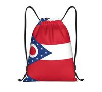 Xcyswbz Ohio State Flag Drawstring Backpack Sports Gym Bag,Lightweight Sackpack For Shopping Yoga Swimming Beach Travel