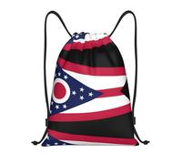 Xcyswbz Ohio State Flag Drawstring Backpack Sports Gym Bag,Lightweight Sackpack For Shopping Yoga Swimming Beach Travel