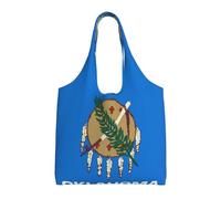 Xcyswbz Oklahoma State Flag Single-Shoulder Canvas Bag,Large Capacity Reusable Grocery Shopping Bag,Women'S Handbag Tote Travel