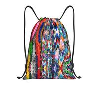 Xcyswbz Origami Multicolor Papercraft Cranes Drawstring Backpack Sports Gym Bag,Lightweight Sackpack For Shopping Yoga Swimming Beach Travel
