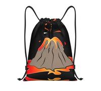 Xcyswbz Volcano Drawstring Backpack Sports Gym Bag,Lightweight Sackpack For Shopping Yoga Swimming Beach Travel