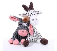 XCZAP Indestructible Plush Dog Toy for Aggressive Chewers, 2pcs Set: Robust Squeaky Chew & Teething Toy for Small, Medium, Large Dogs, Interactive Fun for Puppies & Adult Dogs (Donkey+ Sheep)