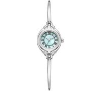 XCZAP Ladies Fashion Exquisite Compact Quartz Watch Elegant Luxury Silver Women Watches Designer Alloy Waterproof Bracelet Wristwatch (Silver Green)