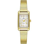 XCZAP Luxury Elegant Chic Ladies Waterproof Quartz Watches Rectangular Roman Numerals Dial Ladies Wristatches Stylish Classic Design Watch Ladies Gifts (Gold)