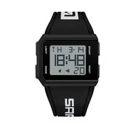 XCZAP Men's Multi-Functional Square Sports Glow Waterproof Wristwatch Fashion Casual Versatile Men's and Women's Simple Digital Watch, Black