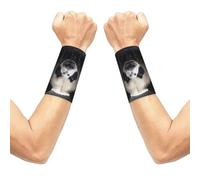 xczcnbg 2 Pairs Wrist Compression Sleeve, Elastic Wrist Support Panda in the water Print Wrist Braces, for Sport Workout