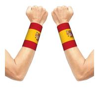 xczcnbg 2 Pairs Wrist Compression Sleeve, Elastic Wrist Support Spanish flag Print Wrist Braces, for Sport Workout