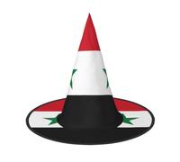 xczcnbg Flag of the Syrian Arab Republic Print Witch Wizard Hat, 1 PC Adult Pointed Halloween Parties Hat