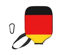 xczcnbg German Flag Print Soft Pickleball Paddle Covers,Neoprene Universal Zippered Racket Sleev Storage Bag 8.7x11.6 in