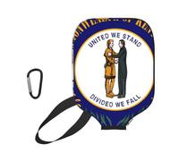 xczcnbg Kentucky State Flag Print Soft Pickleball Paddle Covers,Neoprene Universal Zippered Racket Sleev Storage Bag 8.7x11.6 in