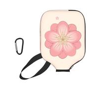 xczcnbg Little Pink Cherry Blossoms Print Soft Pickleball Paddle Covers,Neoprene Universal Zippered Racket Sleev Storage Bag 8.7x11.6 in