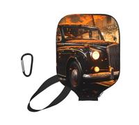 xczcnbg London Black Cab Print Soft Pickleball Paddle Covers,Neoprene Universal Zippered Racket Sleev Storage Bag 8.7x11.6 in
