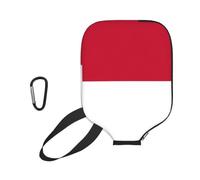 xczcnbg North Dakota Flag Print Soft Pickleball Paddle Covers,Neoprene Universal Zippered Racket Sleev Storage Bag 8.7x11.6 in